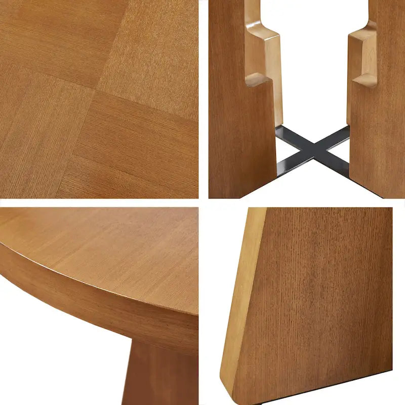 INK+IVY Kennedy 44  Round Dining Table - Pecan