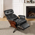 Art Leon Mid-century Modern Faux Leather Lounge Chair Recliner