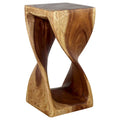 Haussmann Original Wood Twist Stool 12 X 12 X 23 In High Walnut Oil - 12  x 12  x 23