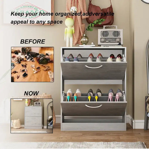 2-tier Shoe Storage for EntrywayCabinet for home