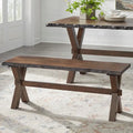 Simple Living Mandeville Live Edge Solid Wood Bench