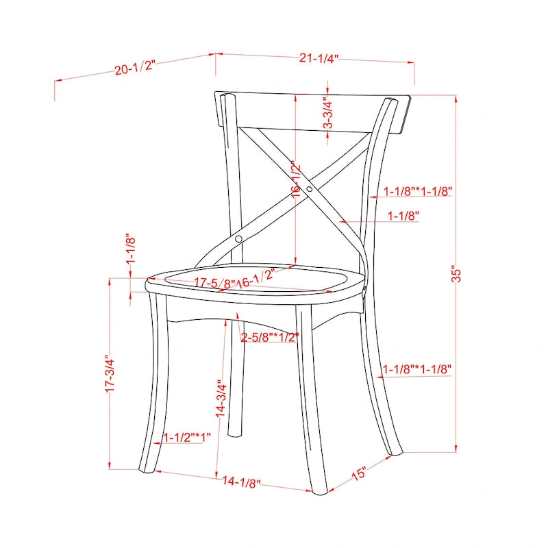 McFarlane Farmhouse Antique White Wood X-backed Chairs by Furniture of America (Set of 2)