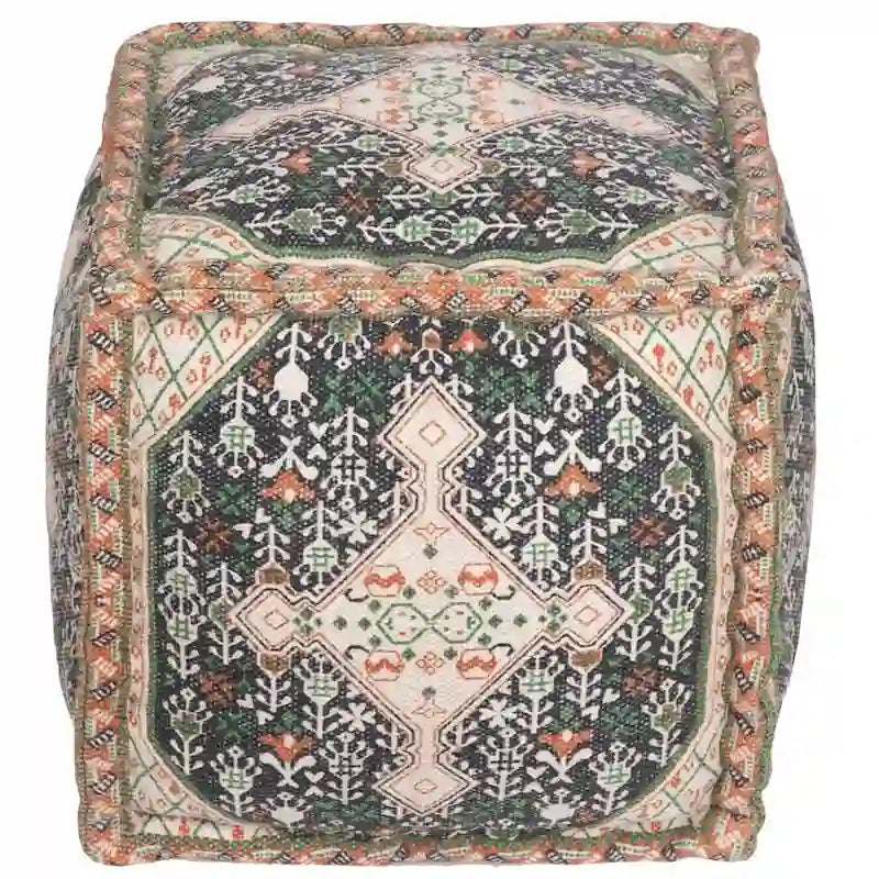 HERAT ORIENTAL Handmade Indo Cotton Pouf (India) - 16  x 16  x 16