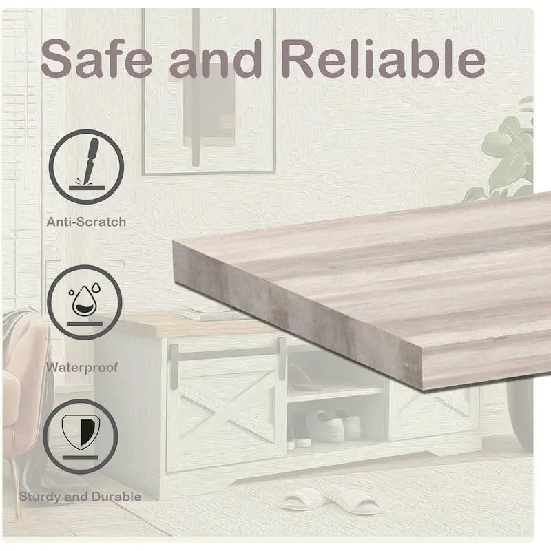 Farmhouse Bench Entryway with Cushion -47 Inch