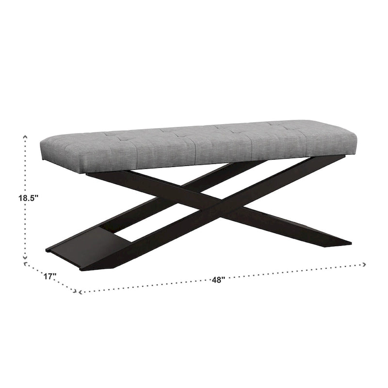 Bosworth 48  Wood X-Base Bench by iNSPIRE Q Classic