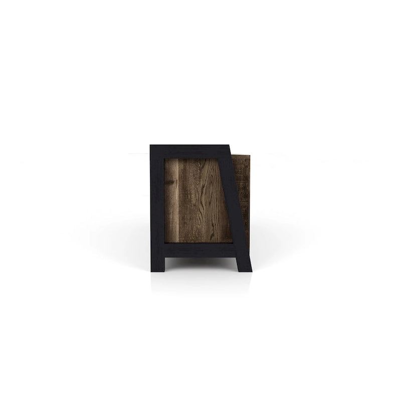 Carson Farmhouse Reclaimed Oak 66-inch 6-Shelf TV Stand