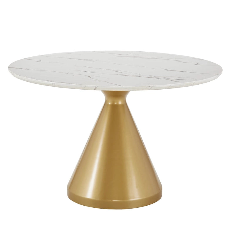 Darcy 46  Wide Faux Marble Round Dining Table by iNSPIRE Q Bold