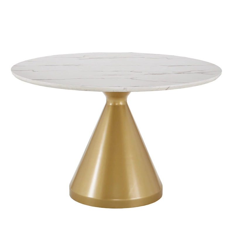 Darcy 46  Wide Faux Marble Round Dining Table by iNSPIRE Q Bold