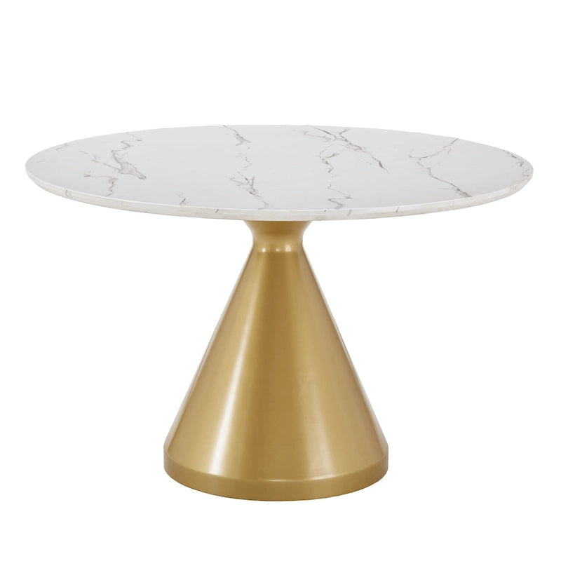 Darcy 46  Wide Faux Marble Round Dining Table by iNSPIRE Q Bold