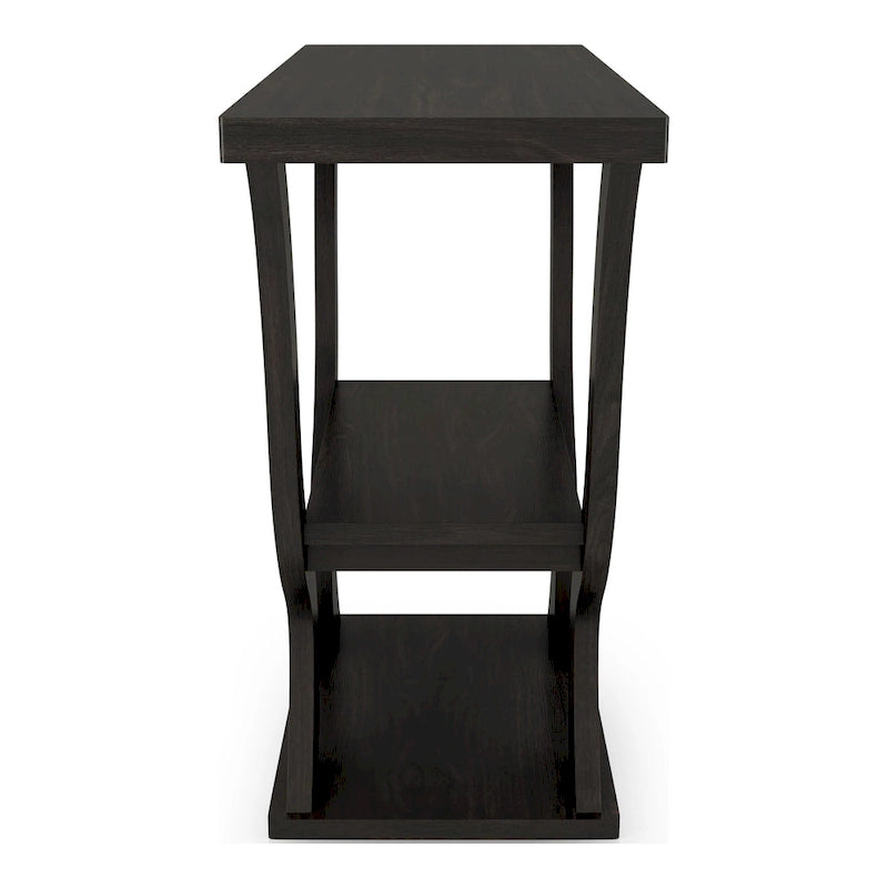 DH BASIC Transitional Espresso 39-inch Console Table with Open-Shelf by Denhour