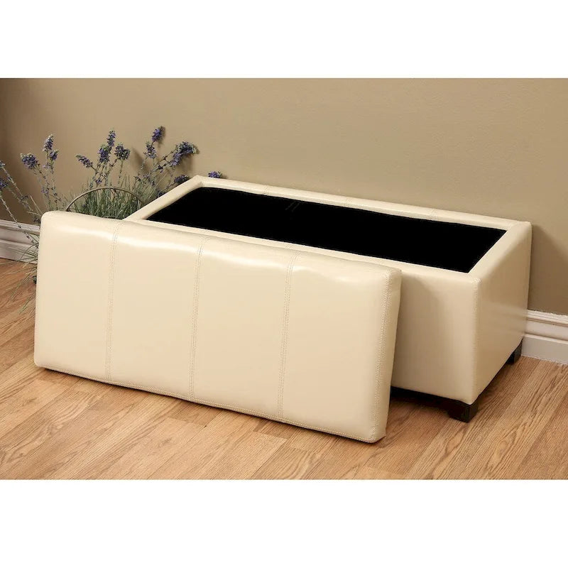 Warehouse of Tiffany Ariel Ivory Storage Bench