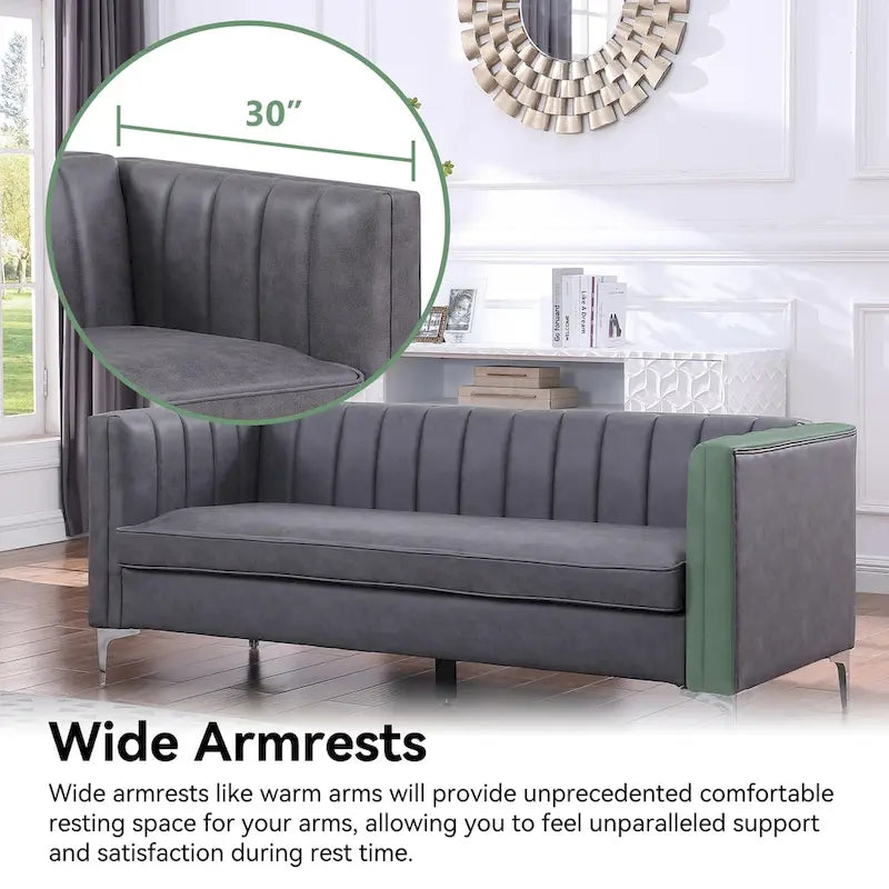 Morden Fort Modern Living Room Sofa Set, 3-Piece Sofa Set Couch,Loveseat and Chair