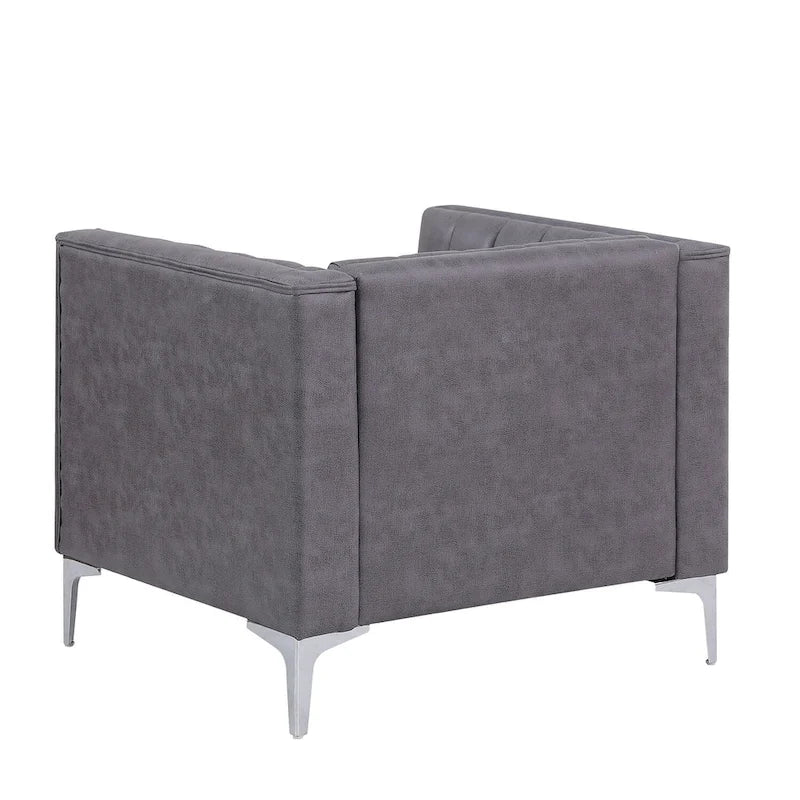 Morden Fort Modern Living Room Sofa Set, 3-Piece Sofa Set Couch,Loveseat and Chair