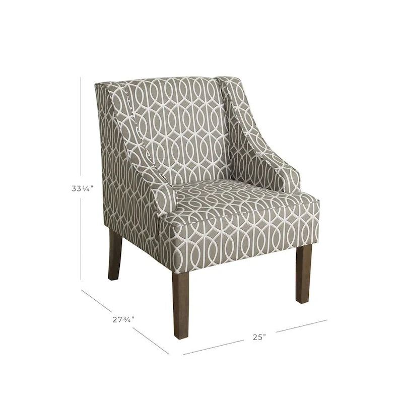 Porch & Den Cammy Swoop Arm Accent Chair