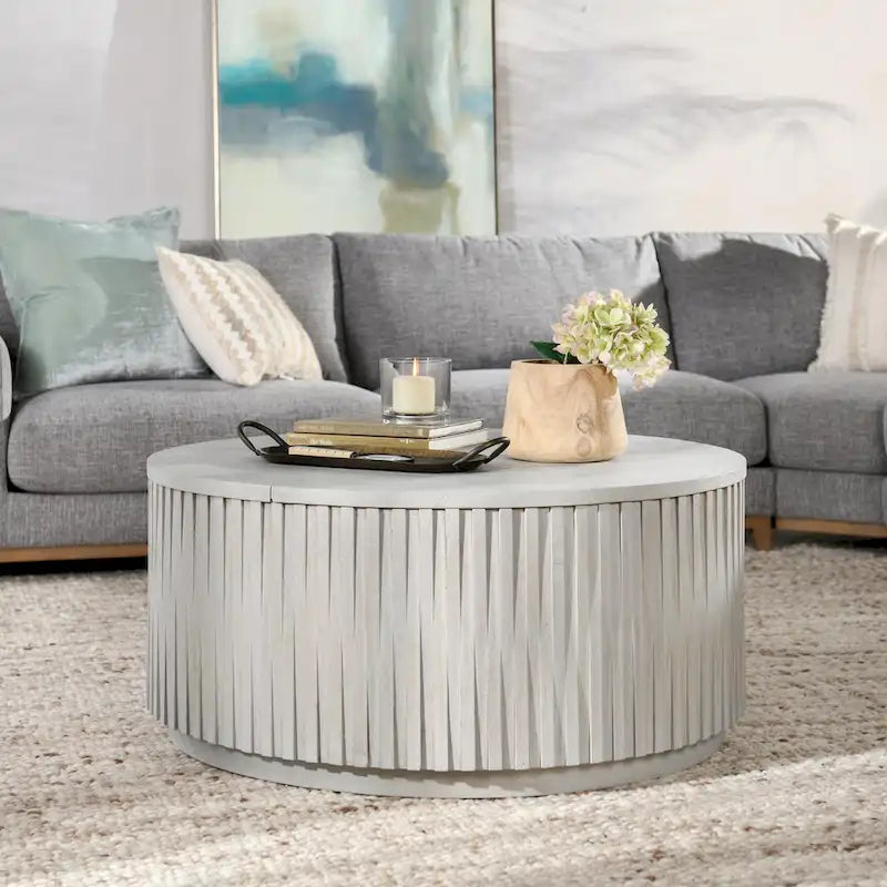 Classic Home Maya Round Coffee Table - 18Hx40Wx40D
