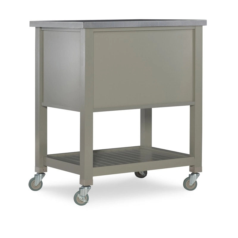 The Gray Barn White Squirrel Grey Wood Kitchen Cart