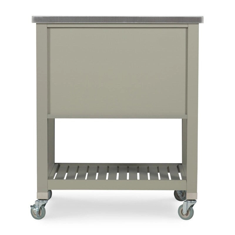 The Gray Barn White Squirrel Grey Wood Kitchen Cart