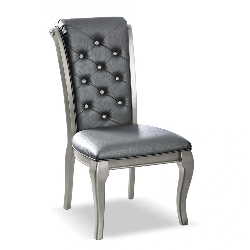 Tily Glam Grey Solid Wood 7-Piece Dining Set by Furniture of America