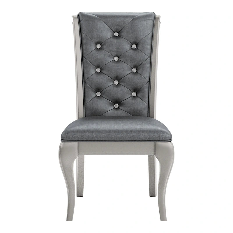 Tily Glam Grey Solid Wood 7-Piece Dining Set by Furniture of America