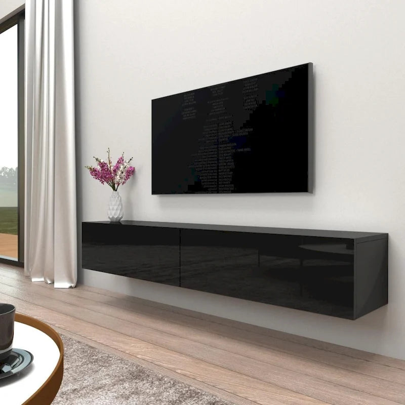 Berno 71-in. Modern Glossy Wall-mounted Floating TV Stand