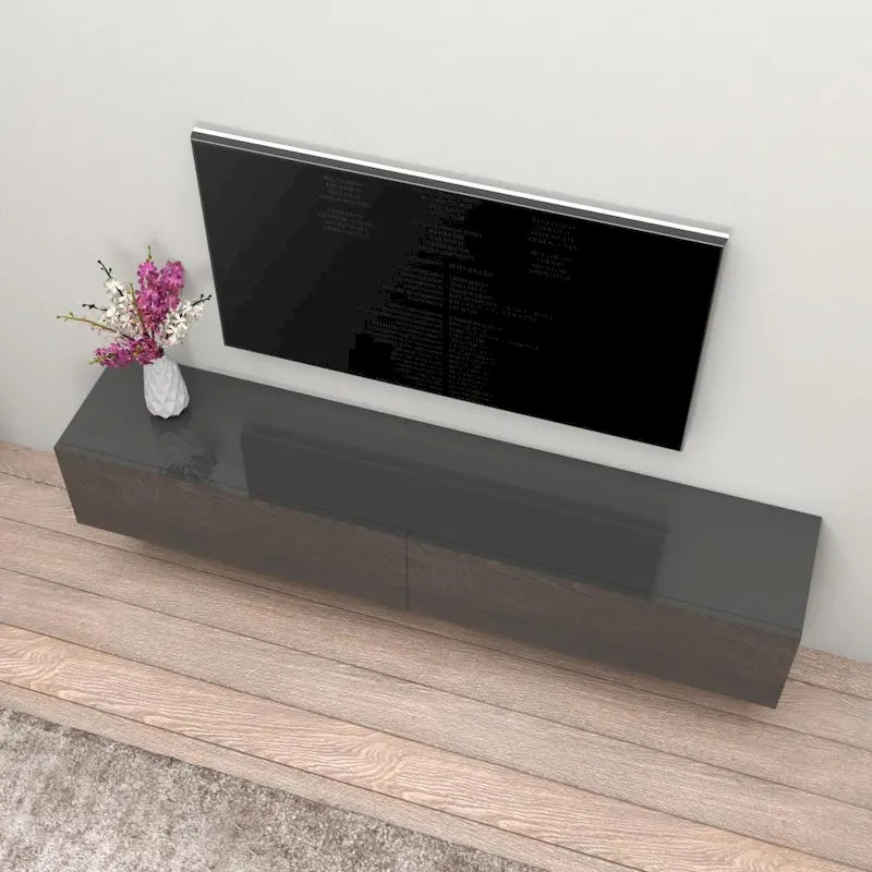 Berno 71-in. Modern Glossy Wall-mounted Floating TV Stand