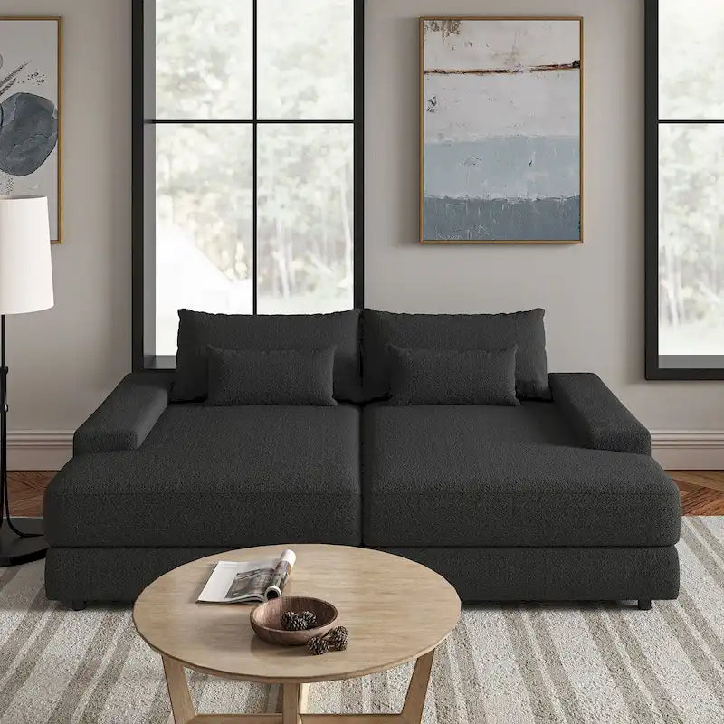 Conradus Modren Oversize 57  Deep Square Arm Sofa by HULALA HOME