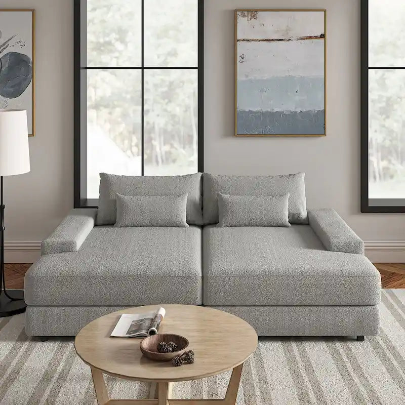Conradus Modren Oversize 57  Deep Square Arm Sofa by HULALA HOME