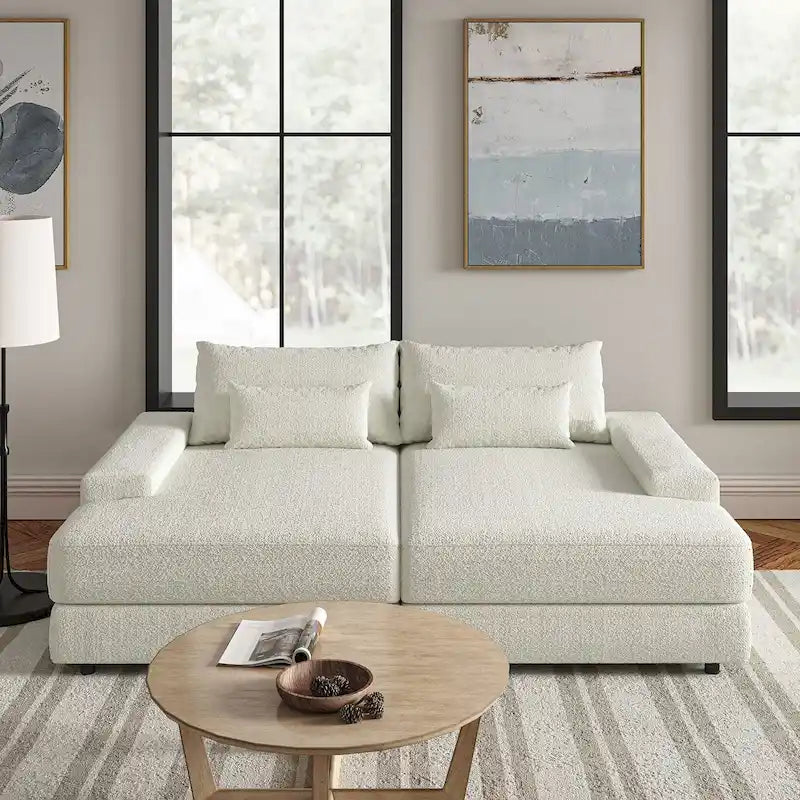 Conradus Modren Oversize 57  Deep Square Arm Sofa by HULALA HOME