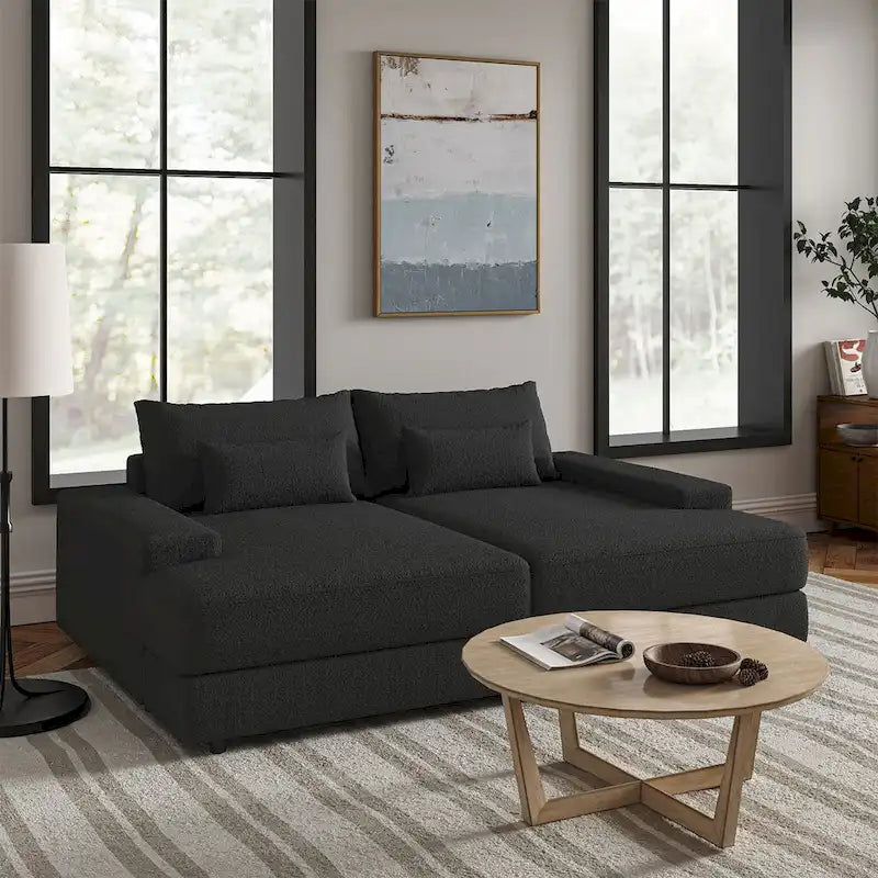 Conradus Modren Oversize 57  Deep Square Arm Sofa by HULALA HOME