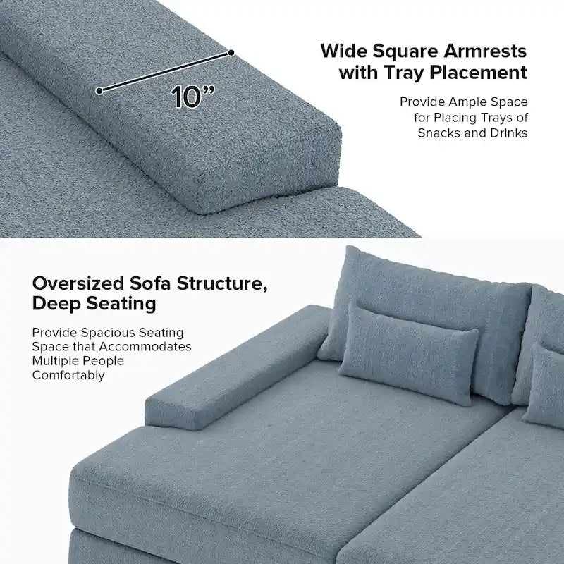 Conradus Modren Oversize 57  Deep Square Arm Sofa by HULALA HOME