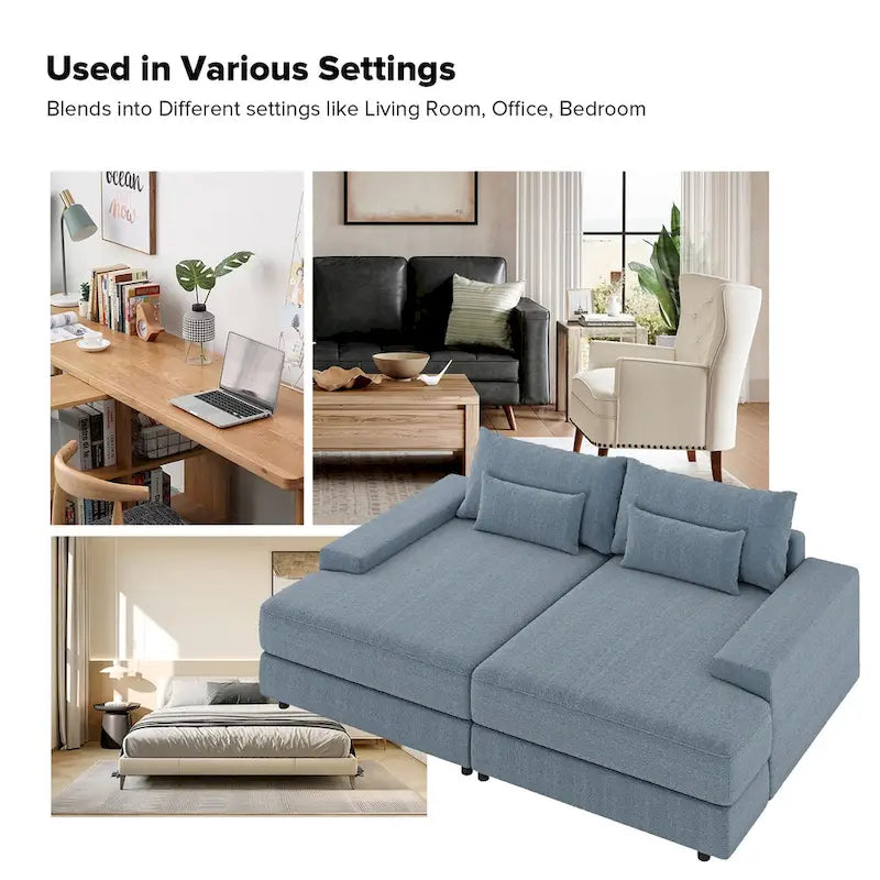 Conradus Modren Oversize 57  Deep Square Arm Sofa by HULALA HOME