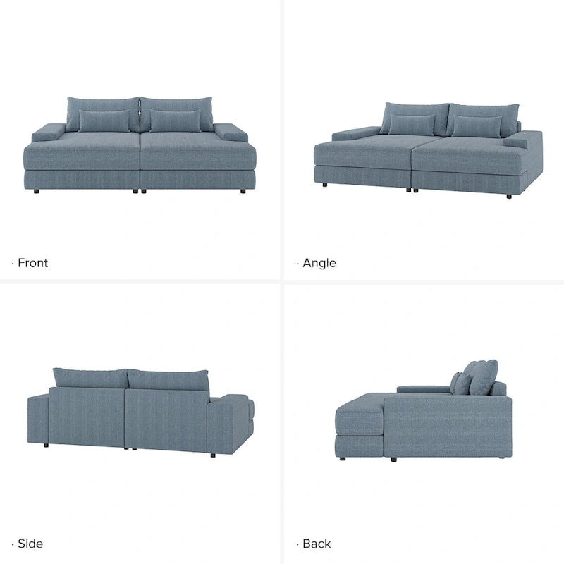Conradus Modren Oversize 57  Deep Square Arm Sofa by HULALA HOME