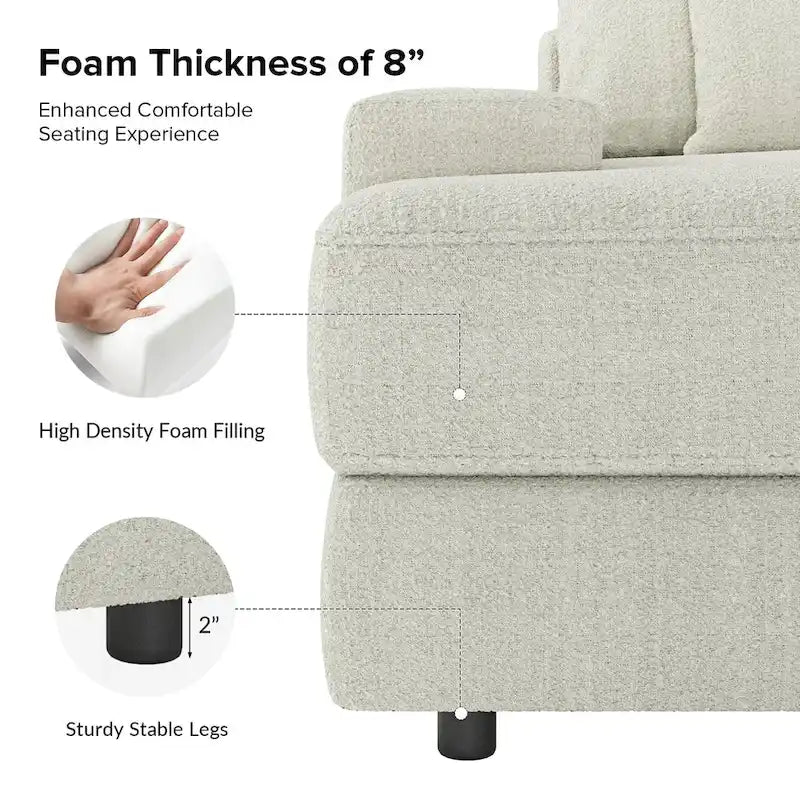 Conradus Modren Oversize 57  Deep Square Arm Sofa by HULALA HOME