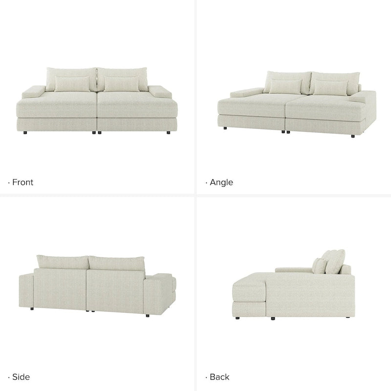 Conradus Modren Oversize 57  Deep Square Arm Sofa by HULALA HOME