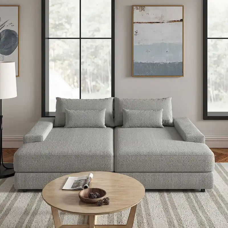 Conradus Modren Oversize 57  Deep Square Arm Sofa by HULALA HOME