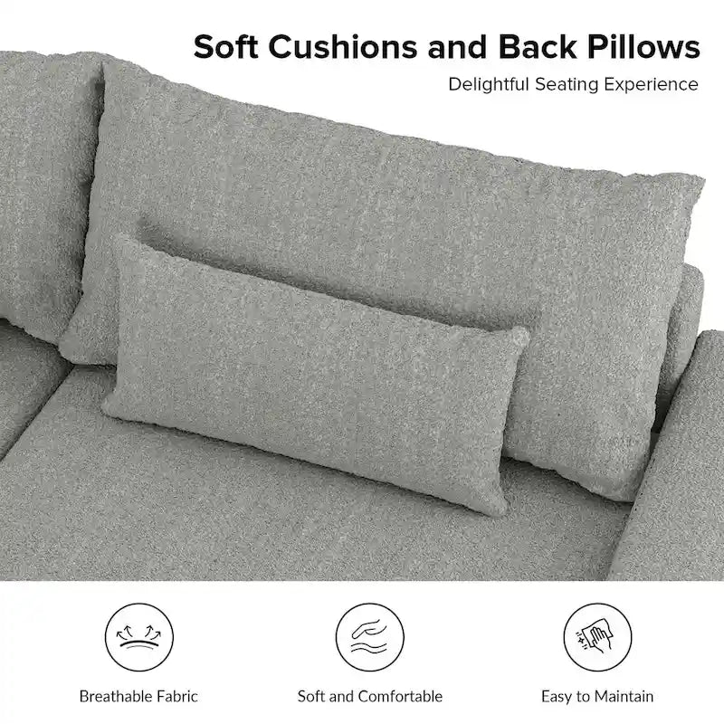 Conradus Modren Oversize 57  Deep Square Arm Sofa by HULALA HOME
