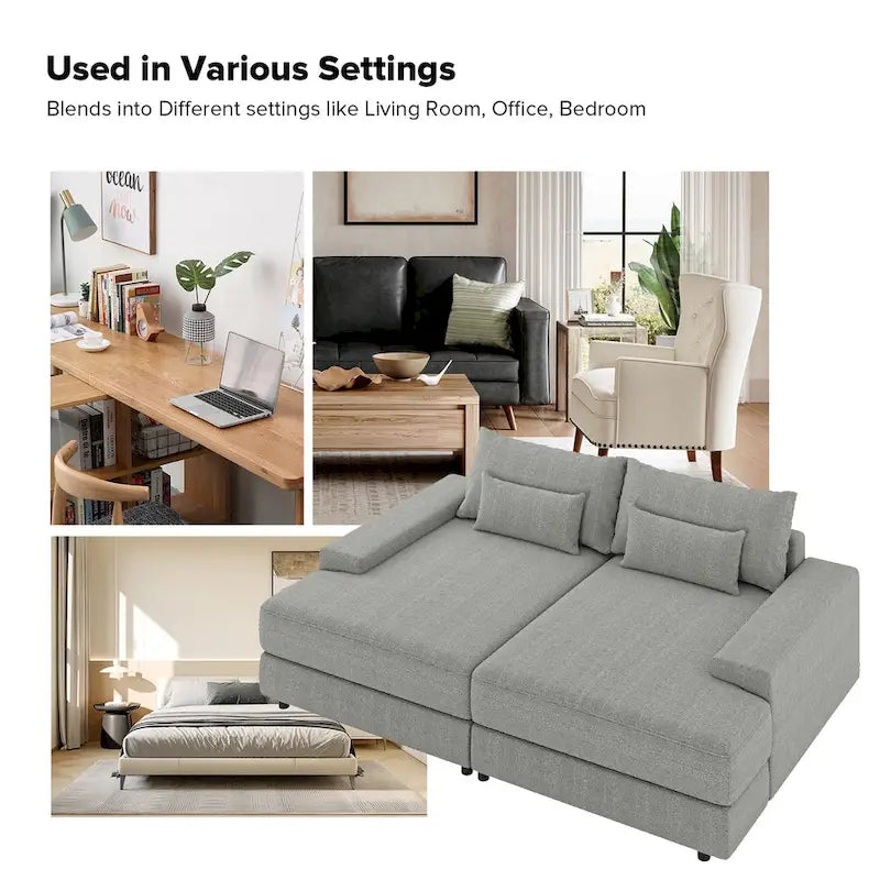 Conradus Modren Oversize 57  Deep Square Arm Sofa by HULALA HOME