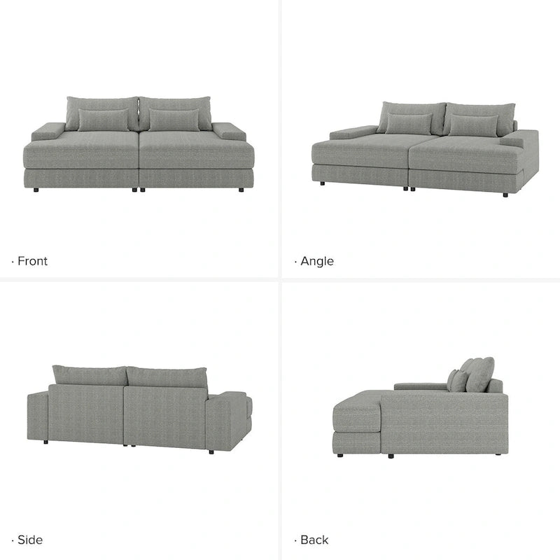 Conradus Modren Oversize 57  Deep Square Arm Sofa by HULALA HOME
