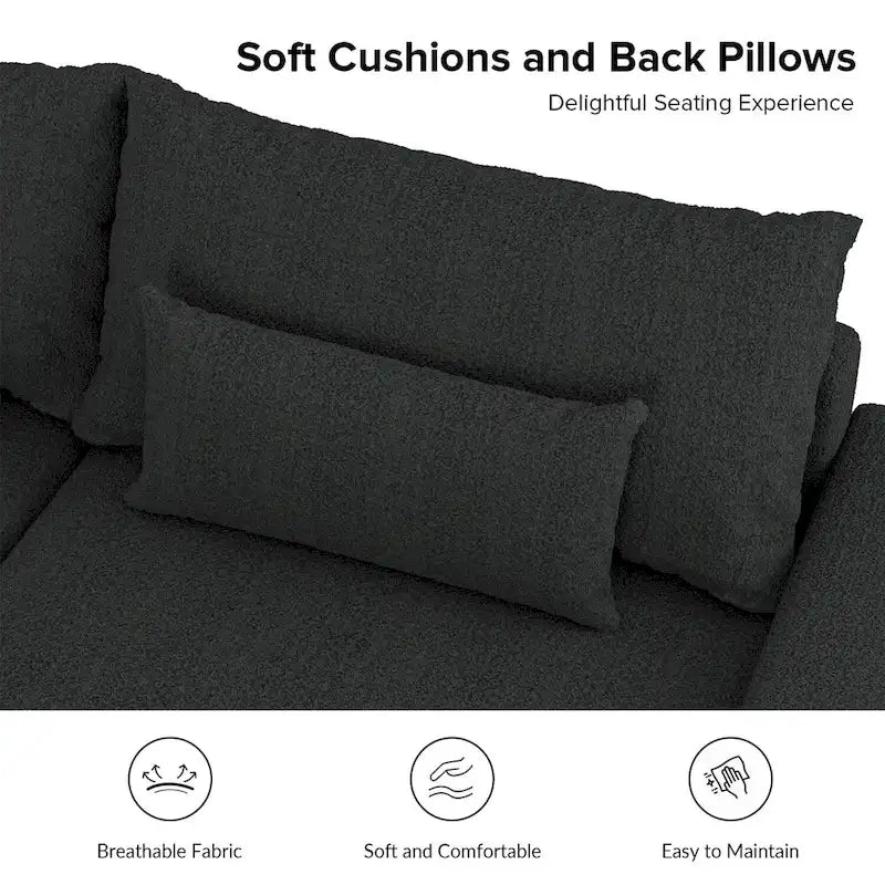 Conradus Modren Oversize 57  Deep Square Arm Sofa by HULALA HOME