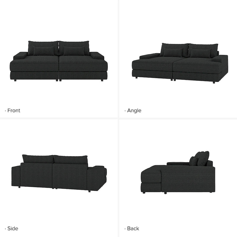 Conradus Modren Oversize 57  Deep Square Arm Sofa by HULALA HOME