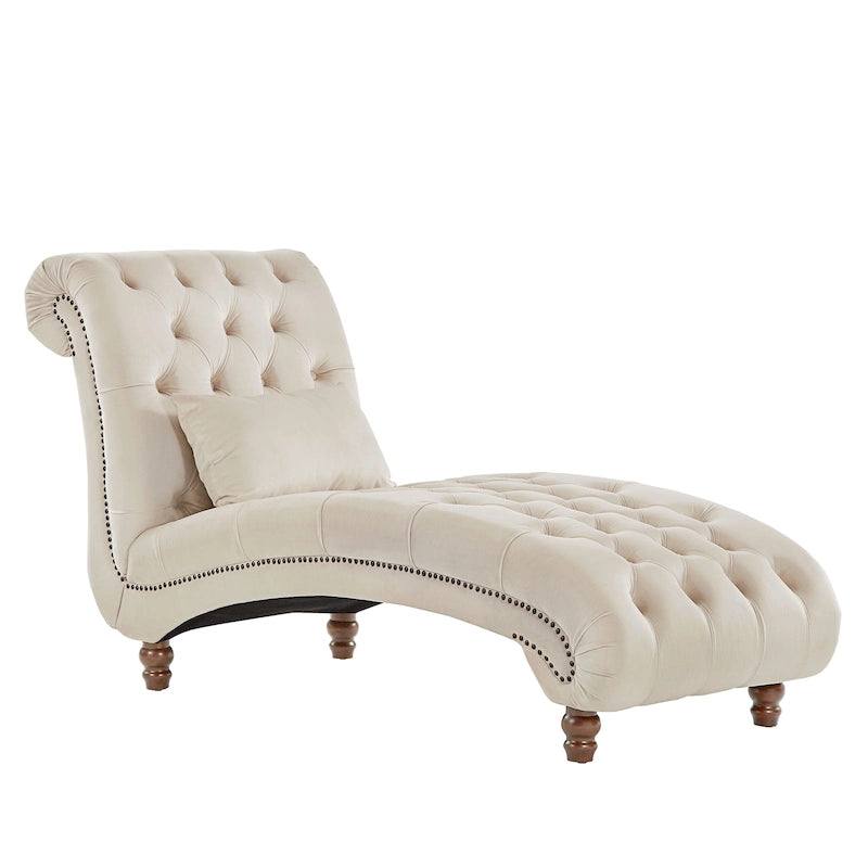 Knightsbridge Tufted Oversized Chaise Lounge by iNSPIRE Q Artisan