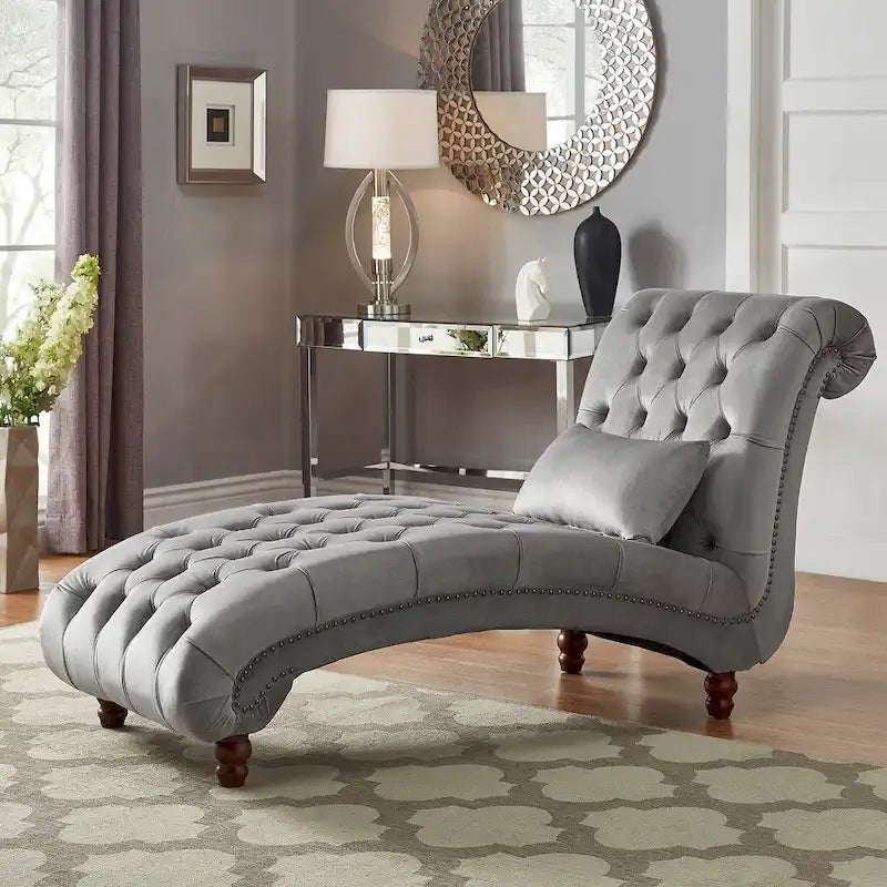 Knightsbridge Tufted Oversized Chaise Lounge by iNSPIRE Q Artisan