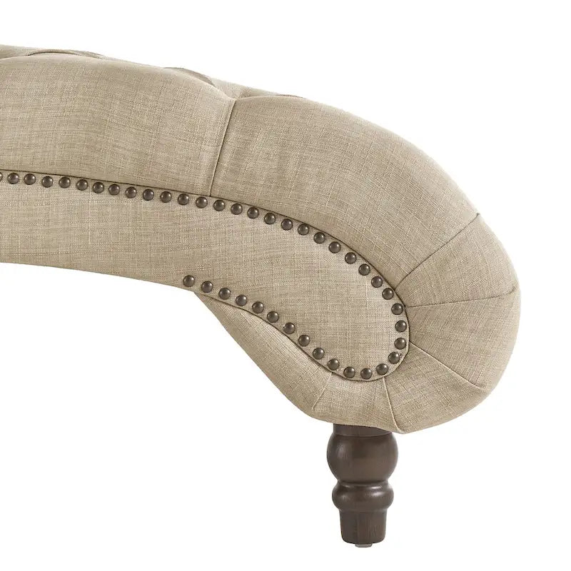 Knightsbridge Tufted Oversized Chaise Lounge by iNSPIRE Q Artisan