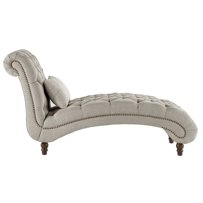Knightsbridge Tufted Oversized Chaise Lounge by iNSPIRE Q Artisan
