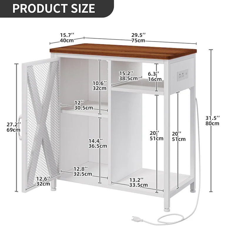 Moasis Aquarium Stand with Power Outlets and 7 Color RGB Light,Fish Tank Stand with Storage Cabinet