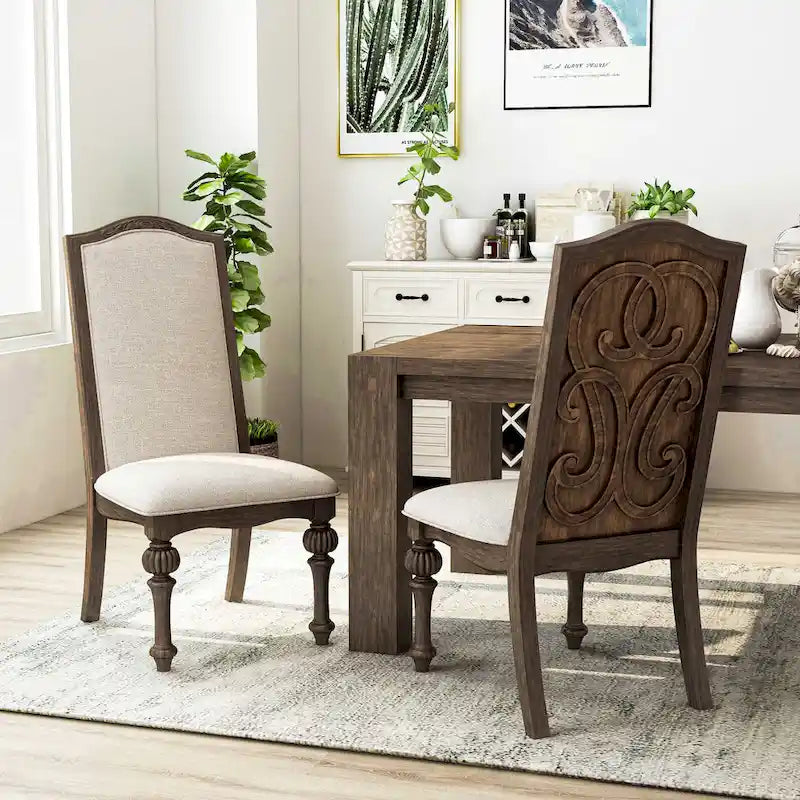 Cornerways Traditional Brown Solid Wood Pedestal Base Round Dining Set by The Gray Barn