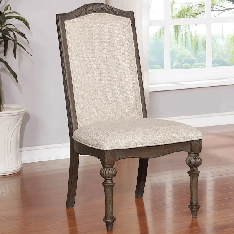 Cornerways Traditional Brown Solid Wood Pedestal Base Round Dining Set by The Gray Barn