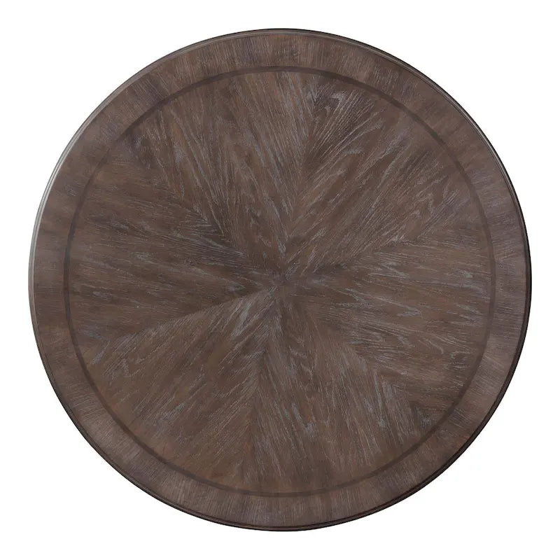 Cornerways Traditional Brown Solid Wood Pedestal Base Round Dining Set by The Gray Barn