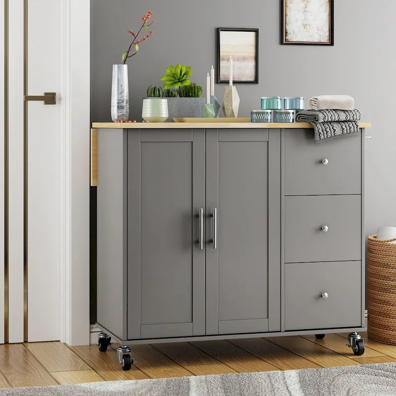 Futzca Storage Kitchen Island Cart - N/A