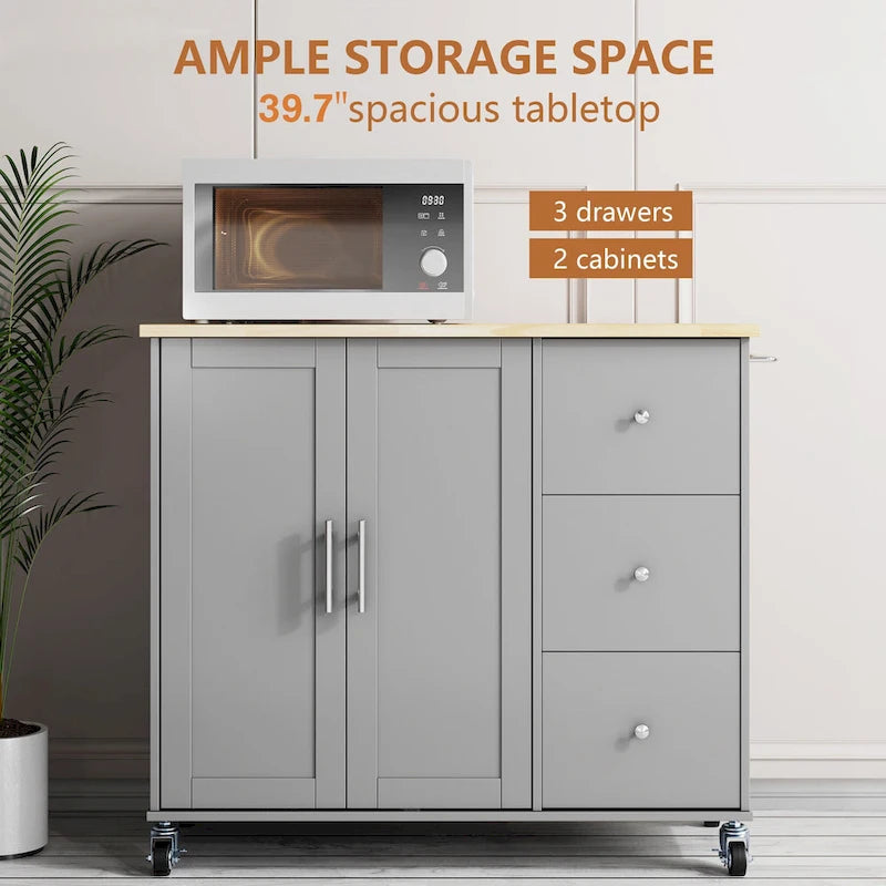 Futzca Storage Kitchen Island Cart - N/A